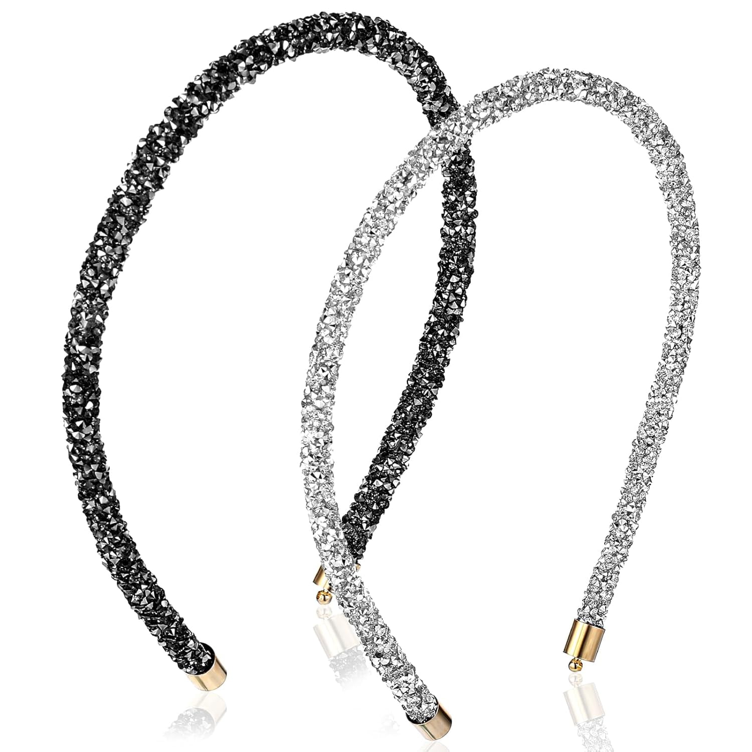 2Pcs Rhinestone Headband, Sparkly Crystal Headband for Women  display picture 1