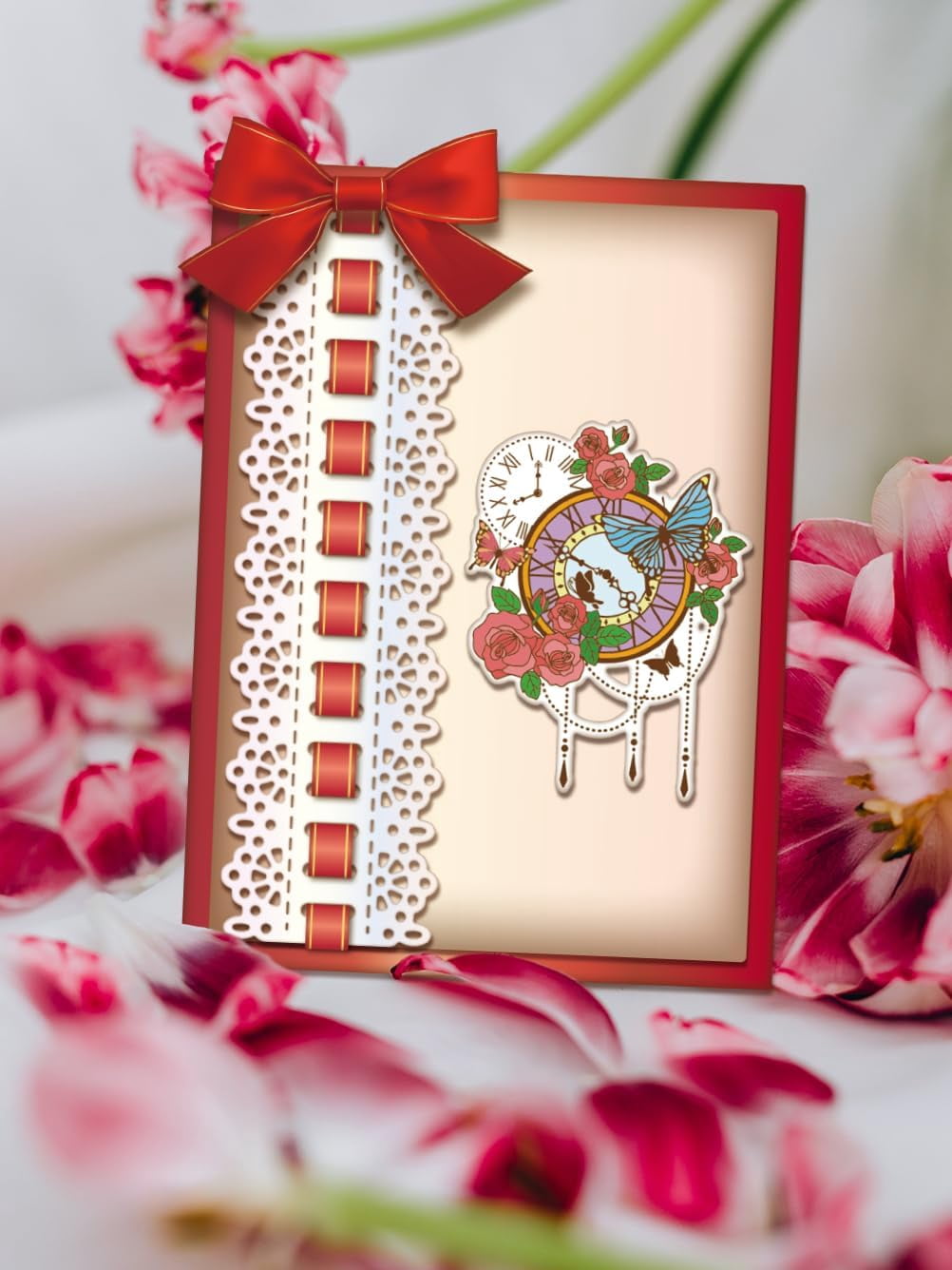 2Pcs Ribbon Lace Frame Cut Dies Lace Theme Carbon Steel Cutting Dies ...