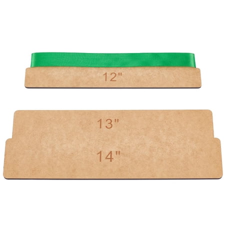 2Pcs Ribbon Measuring Board 10" 12" 13" 14" Ribbon Tail Board Craft Board MDF Wooden Measuring Board for Craft Supplies Wreath Supplies Mixed Color DIY