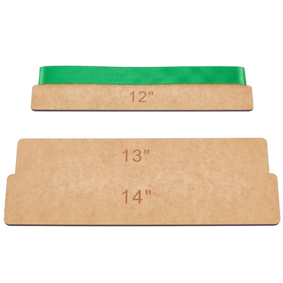 2Pcs Ribbon Measuring Board 10" 12" 13" 14" Ribbon Tail Board Craft Board MDF Wooden Measuring Board for Craft Supplies Wreath Supplies Mixed Color DIY