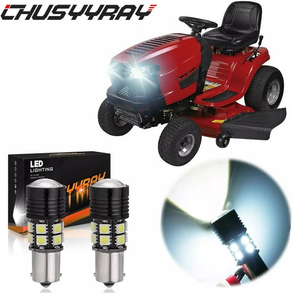 2Pcs Riding Mower Lawn for Tractor High Power LED Bulbs 1156 BA15S 12v DC