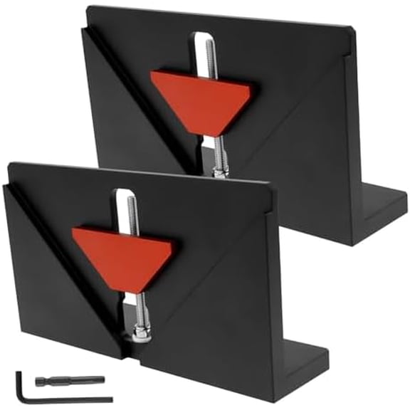 2Pcs Right Angle Spline Jig, Adjustable Corner Clamp Dovetail Jig Clamp, CNC Aluminum Alloy Right Angle Spline Jig, Sturdy Corner Dovetail Jig, Angle Spline Fixture Tool for 5-42mm Thick Frame