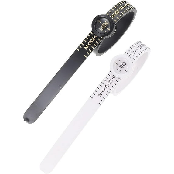 2Pcs Ring Measurement Plastic Jewels Ring Size Ruler Weeding Ring Measuring Tool Mandrel Jewelry
