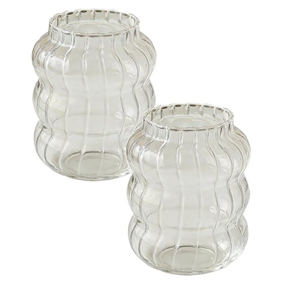 2Pcs Ripple Cloud Glass Cups,530Ml High Borosilicate Drinking Glassware, Textured Glasses For Iced Coffee, Juice, Milk Assorted Beverages 2026