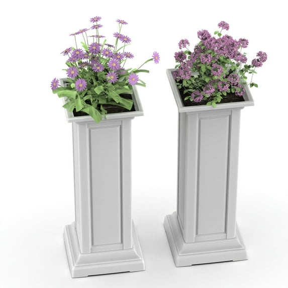 2Pcs Roman Columns Wedding Roman Column Pillars Plastic Elegant Greek Column Statue Flower Pot Columns Stand Pedestal Wedding Event Party Decorative