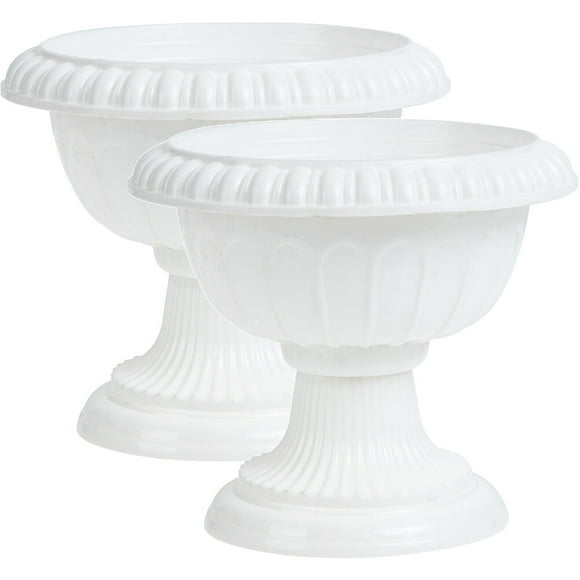 2Pcs Roman Flower Pot Vintage Style Urn Planter Classic Traditional Roman Planter