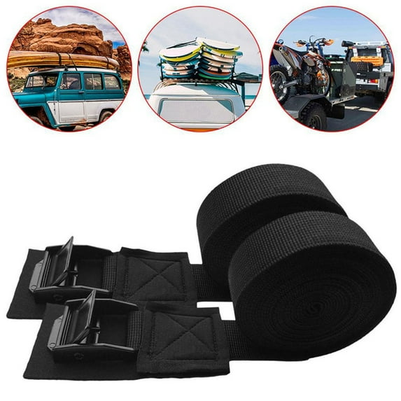 2Pcs Roof Rack Tie Down Straps For Safe Transport Of Kayaks And Canoes ...