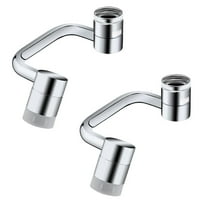 2Pcs Rotating Faucet Extender Universal Large Angle Swivel Faucet Sink Face Wash Attachment With 2 Sprayer Modes Bathroom Sink Sprayer Attachment Faucets
