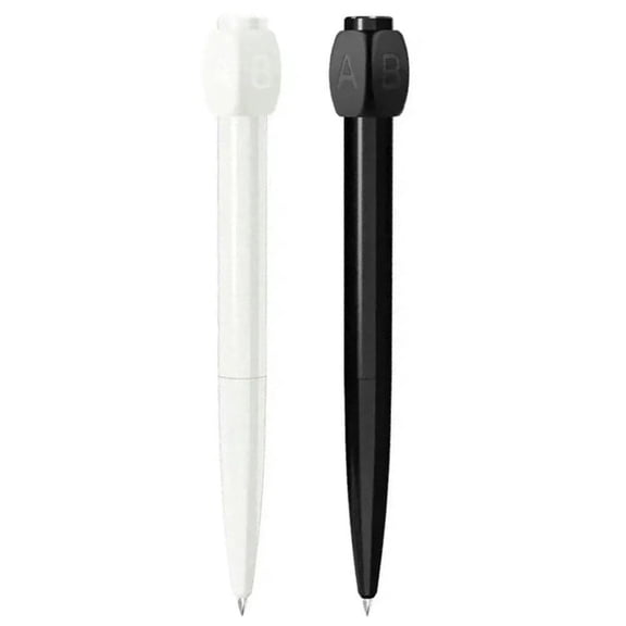 2Pcs Rotation Answer Black Gel Pen Rotary Decompression Detachable Neutral Pen Multifunctional Rotating Neuter Pen