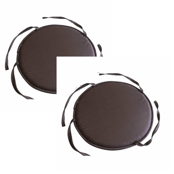 2Pcs Round Chair Cushions With Ties, Bistro Chair Cushions Pads, Dining Chair Seat Cushions With Ties, Round Outdoor Seat Cushion For Home Kitchen Indoor Outdoor