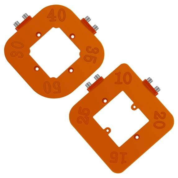 2Pcs Round Corner Radius Template Portable Radius Router Template Versatile Woodworking Arc Angle Positioning Template R10 R15 R20 R25 R30 R35 R40 R50 for Woodworking DIY
