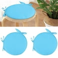 thumbnail image 1 of 2Pcs Round Cushion Dining Chair Cushion Sky Blue Round Diameter 30Cm. - Cushion, Cloth One Size, 1 of 6