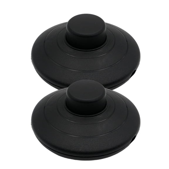 2Pcs Round Foot Reset Button Online Switches Foot Pedal Push Switches Inline Lamp Light Control Footswitch Enduring