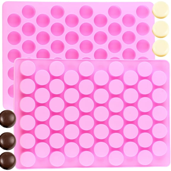 2Pcs Round Mini Cylinder Silicone Candy Molds for Gummy Chocolate Homemade Candy Making