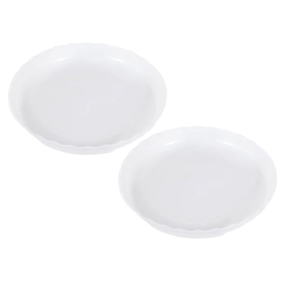 2Pcs Round Plant Saucer Drip Trays, Plastic Flower Saucer for Indoors and Outdoor