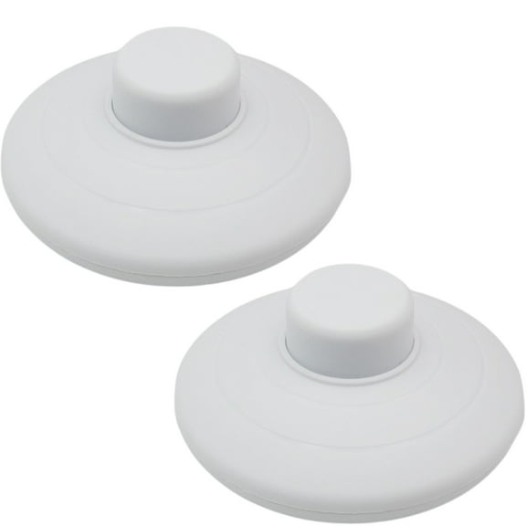 2Pcs Round Reset Button Pedal Switches Push Power Pedal Light Footswitch