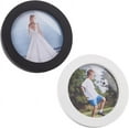thumbnail image 1 of DIY 2Pcs Round Wooden Photo Frame Round Photo Display Frame Wall Hanging Picture Frames for Home Office Wall Decor Inner Diameter 5 Inch Black & White DIY, 1 of 6