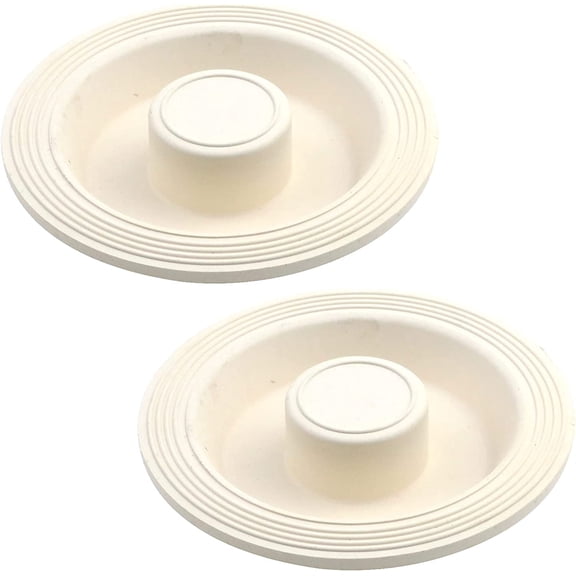 2Pcs Rubber Bathtub Stopper Drain Stopper Sink Plug with 3-1/8 to 4-1/8 Inch for Kitchen, Bathtub, Bathroom, Laundry Sink, White