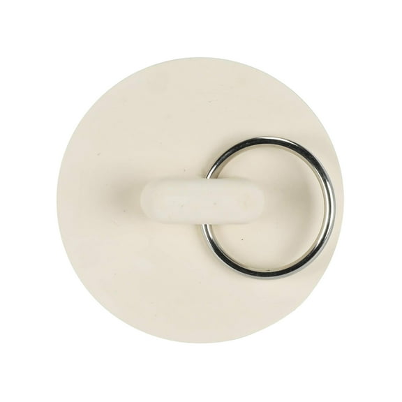 2Pcs Rubber Drain Stopper Fits 1 5/8 Inch To 1 3/4 Inch Bathtub Drain Plug With Hanging Ring Bathtub Stopper Plug For Kitchen And Bathroom White