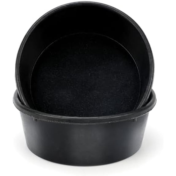 2Pcs Rubber Feed Pan, 1 Gallon Horse Feed Bucket Utility Feed Bucket, 10.6 x 4.1Inches Rubber Bowl Chicken Dust Bath Livestock Water Bowl for Pig Goat Chicken Dogs Farm Small Animal