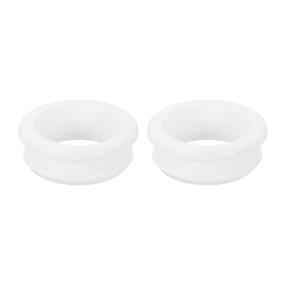 2Pcs Rubber Grommets Fit 2" (50.6mm) Hole Dia.0.67" (17mm) H 0.39"(10mm) ID Hole Top Hat Grommet Silicone Rubber Hole Plug Gasket for Electrical Box Cable Pipe, Black