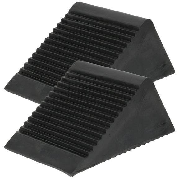 2Pcs Rubber Wheel Chocks Car Stopper Auto Wheel Alignment Block for Truck