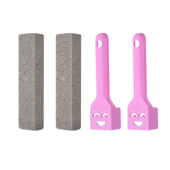 2Pcs Rust Remover Pumice Stone Toilet Cleaner Handle For Ceramics And Tiles