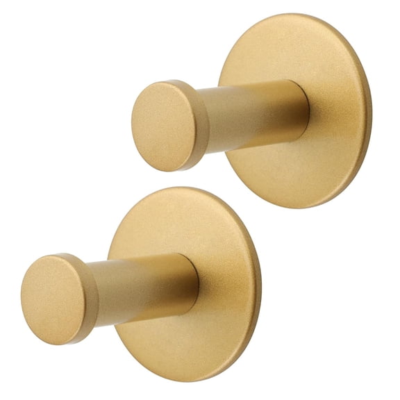 2Pcs Rustproof Metal Hooks With Strong Adhesive Backing Easy Installation Hanger