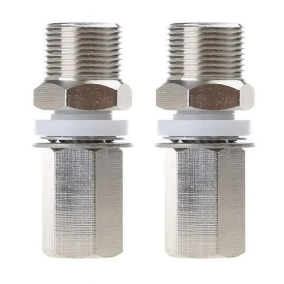 2Pcs S216 3/8-24 to SO239 Antenna Mount Adapter SO-239 Threaded for CB Ham Radio