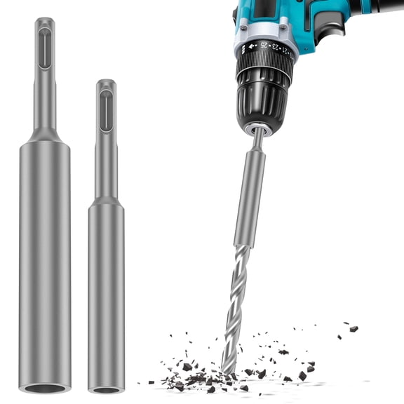 2 Pcs SDS Plus Ground Rod Driver Set, 10mm & 16mm Heavy Duty Star Drill Ground Rod Driver for 3/8", 1/2", 5/8" & 3/4" Ground Rods, Heat Treated Cr-V Steel, One-Piece Hammer Drill Bit Adapter