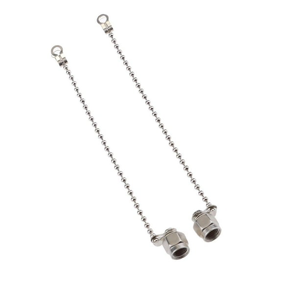 2Pcs SMA Connector RP.SMA Straight Protective Dust Cap Chain