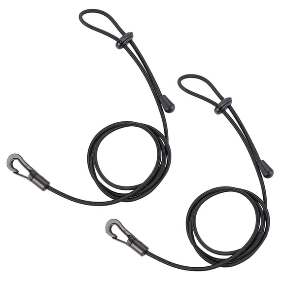 2Pcs Safety Rod Adjustable Canoe Paddle Safety Lanyard Strap with Hook for Kayaking Securing Canoe Surfing Cycling