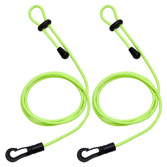 2Pcs Safety Rod Adjustable Canoe Paddle Safety Lanyard Strap with Hook for Kayaking Securing Canoe Surfing Cycling