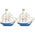 2Pcs Sailboat Shape Unisex Brooches Collar Clips Cartoon Badge Lapel