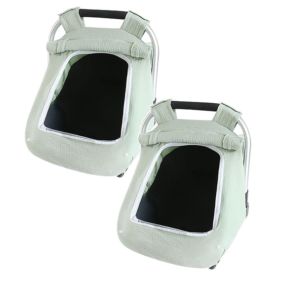 2Pcs Sale Countdown! Baby Universal Blue Cover All Protective Cover Baby Stroller Windproof Mesh Proof Cover Window Type Protective Cover Practical Home Decor 9.8" X 7.9" X 3.9"