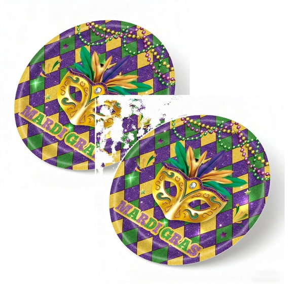 2Pcs Sale Countdown! Carnival Themed Disposable Tableware For Party Celebration Dinnerware Plates Bowls Cups And Cutlery Tableware Practical Home Decor 7.1"