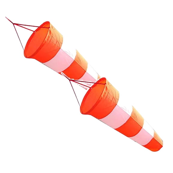 2Pcs Sale Countdown! Heavy Duty Outdoor Wind Direction Sock For Airports Farms Parks Reflective Design In Orange And White Wind Chimes Practical Home Decor 31.5"