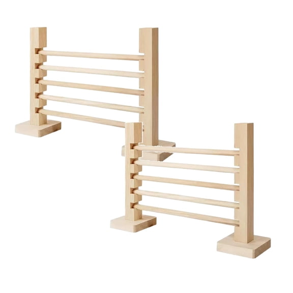 2Pcs Sale Countdown! Rabbit Jump Bar Wooden Adjustable Hurdles Training Rabbit Obstacle Exercise Course For Small Pet Toys 2026!