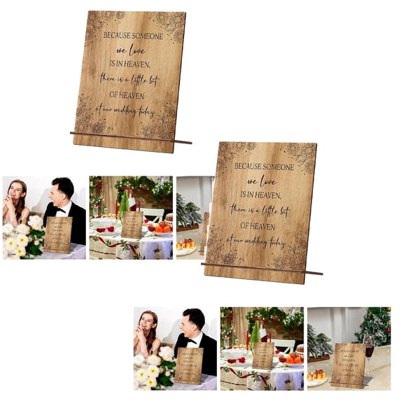 2Pcs Sale Countdown! Wedding Decoration For Reception Wooden Sign Wedding Decoration Wood Table Decoration Desktop Ornament Practical Home Decor 11.0" X 8.3"