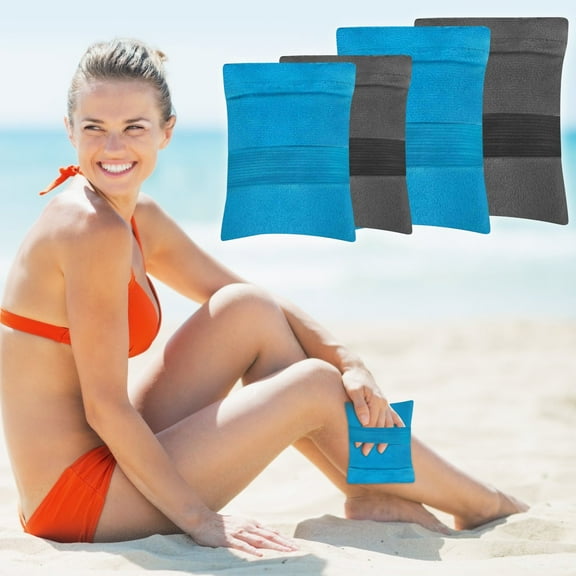 2Pcs Sand Remover under $5! Yannianjz Beach Sand Removal Glove, Quick Dry Sand Brush Pouch forkidsand Travel, Portable Camping Sand Cleaner for Shore and Beach