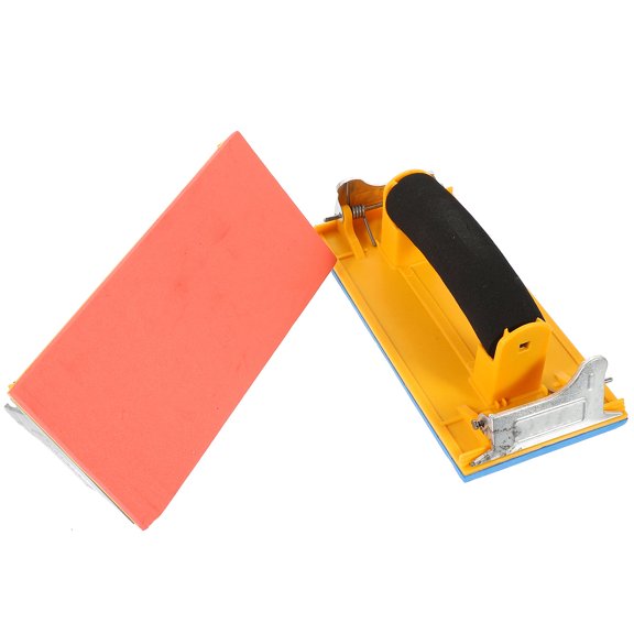 2Pcs Sandpaper Holder Rack with Lightweight Durable Plastic for Hand Sanding Flat and Contoured Surfaces