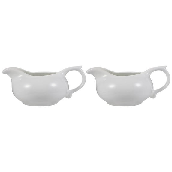 2Pcs Sauce Container Sauce Boat Coffee Ceramic Sauce Cup Ceramic Gravy Boat Gravy Container