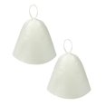 thumbnail image 1 of 2Pcs Sauna Hats Wool Sauna Hat Banya Sauna Cap Steam Sauna Cap Sauna Hat Set Steam Bath Sauna Shower Accessories Universal for Women Men Bathroom Products Happy 2026!, 1 of 6