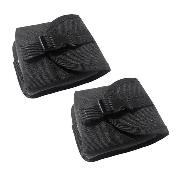 2Pcs Scuba Diving Spare Weight Belt Pocket Nylon & Durable, Black, 5.5 x 4.7 inch - Underwater Equipment C