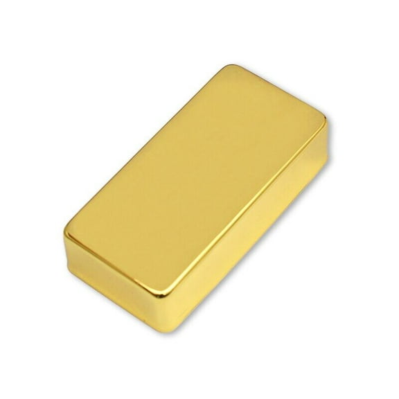 2Pcs Sealed Brass 80x39mm Pickup Covers /Lid/Shell/Top for 7 String Electric Guitar/Metal Guitar Humbucker Covers Gold/Chrome