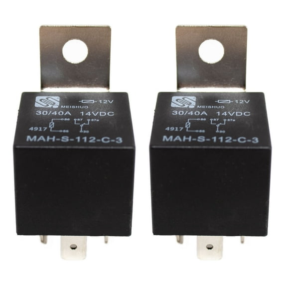 2Pcs Sealed Relay 12V 5 Pin SPDT 30/40 Amp Gold Automotive Car Truck Bike PEI