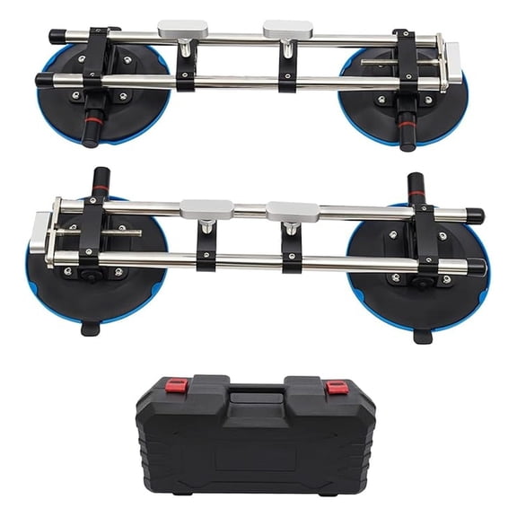 2Pcs Seam Setter with 6" Suction Cups, 0-2.76'' Seam Joining, 0-0.59'' Levelling, Professional Seam Setter with Storage Box for Granite Stone Marble Slab Tile Glass Plastic