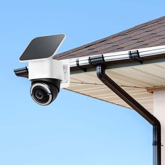 2Pcs Security Camera Gutter Mount Stainless Steel Weatherproof Bracket White