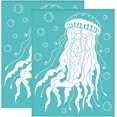 thumbnail image 1 of 2Pcs Self-Adhesive Silk Screen Printing Stencil Jellyfish Pattern Silk Screen Stencil Ocean Theme Reusable Mesh, 1 of 9