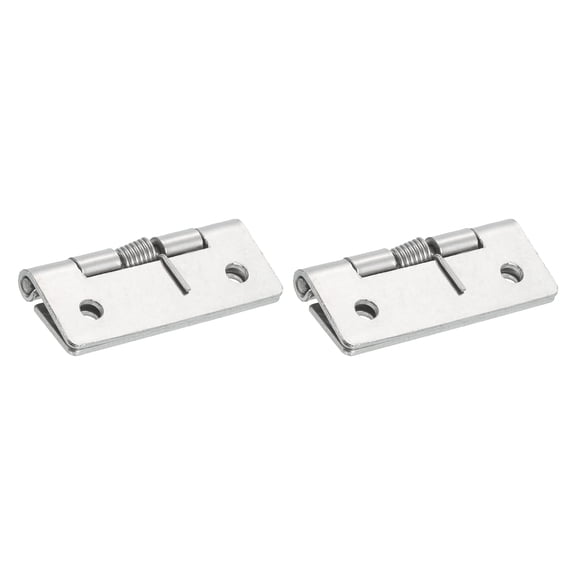 2Pcs Self-Closing Door Hinges, 2" 304 Stainless Steel Spring Hinge, Exterior